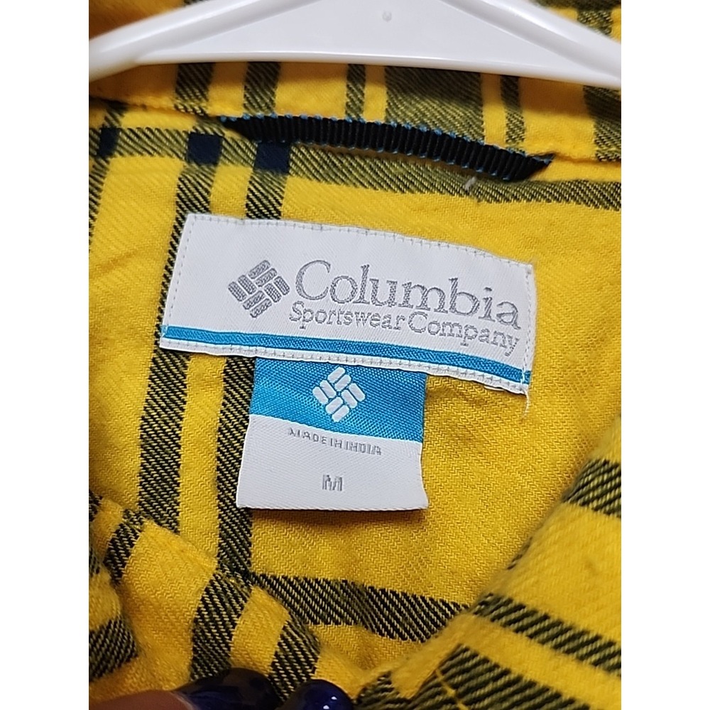 Columbia Michigan Wolverines Flare Gun Cotton Flannel Shirt size Men's‎ Medium - Picture 3 of 15